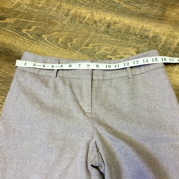 Ann Taylor Wool Cashmere Blend Straight Leg Pants Womens 8 Beige Purple Office - Picture 5 of 11